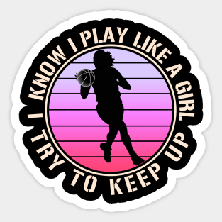 Basketball Girl Sticker